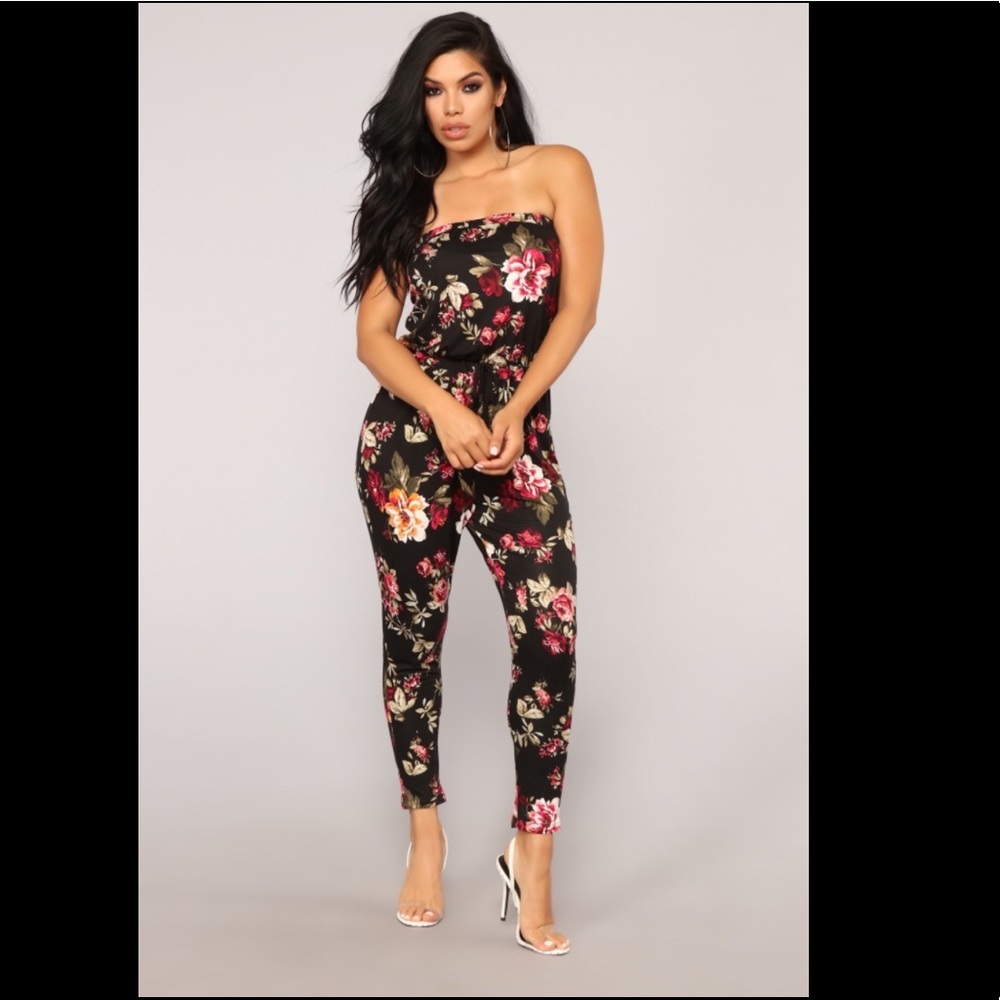 Fashion Nova floral jumpsuit